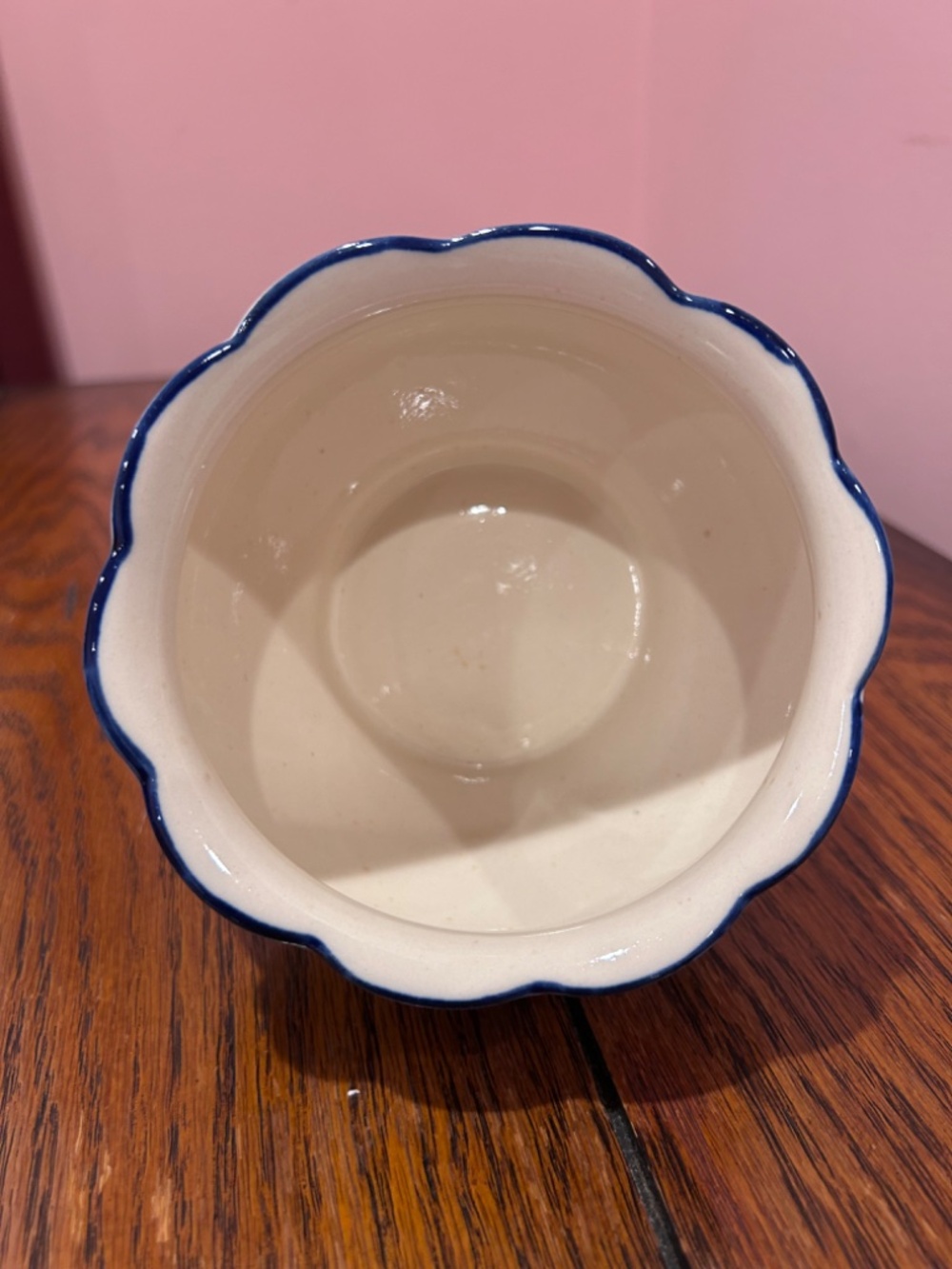 Blue and White Floral Ceramic Planter - Classic Home Art - Picture 2 of 8